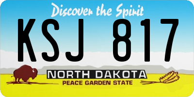 ND license plate KSJ817