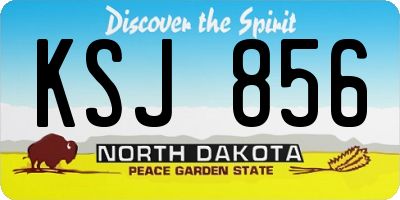 ND license plate KSJ856