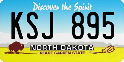 ND license plate KSJ895