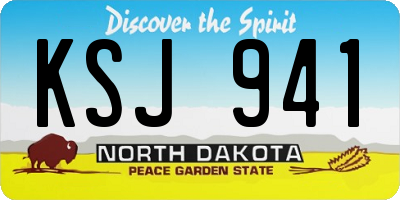 ND license plate KSJ941