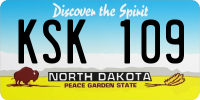 ND license plate KSK109