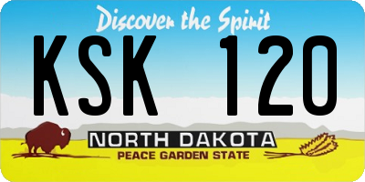 ND license plate KSK120