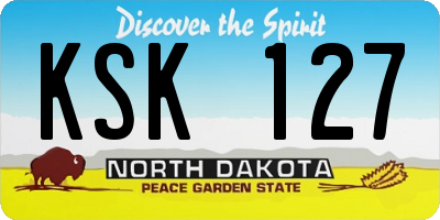 ND license plate KSK127