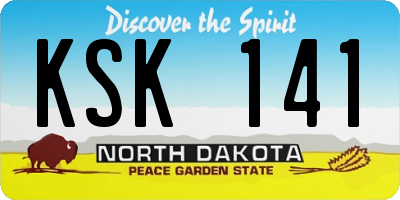 ND license plate KSK141