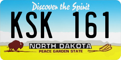 ND license plate KSK161