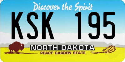 ND license plate KSK195