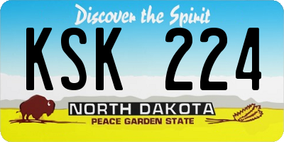 ND license plate KSK224