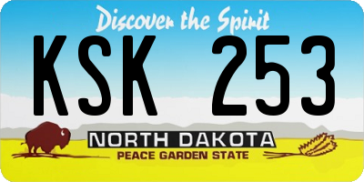 ND license plate KSK253