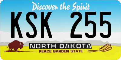 ND license plate KSK255