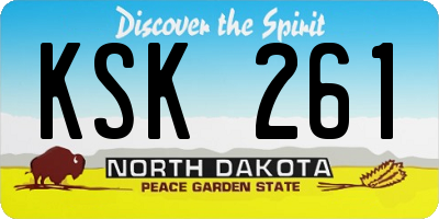 ND license plate KSK261