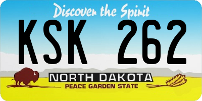 ND license plate KSK262