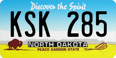 ND license plate KSK285