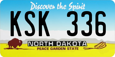 ND license plate KSK336