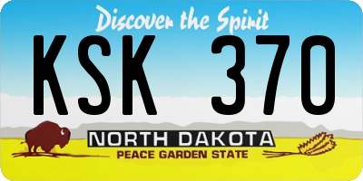 ND license plate KSK370