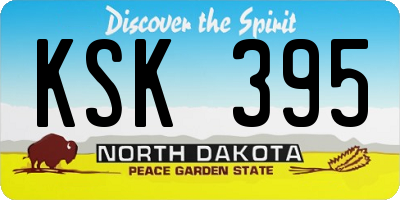 ND license plate KSK395