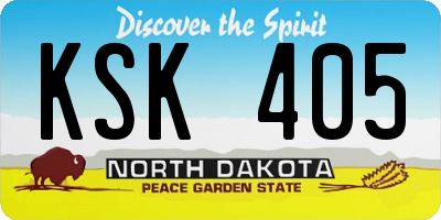 ND license plate KSK405