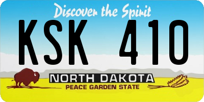ND license plate KSK410
