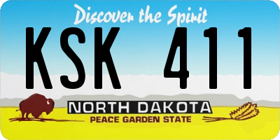 ND license plate KSK411