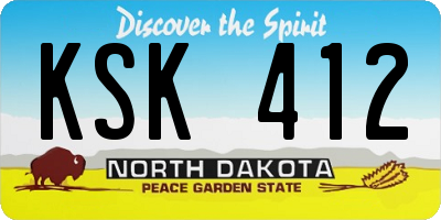 ND license plate KSK412