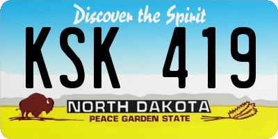 ND license plate KSK419