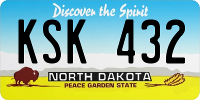 ND license plate KSK432