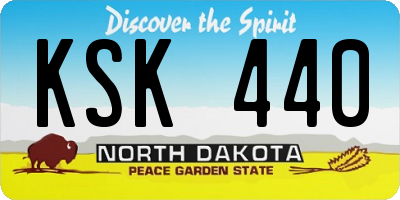 ND license plate KSK440