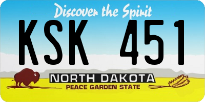 ND license plate KSK451