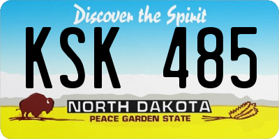 ND license plate KSK485
