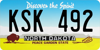 ND license plate KSK492