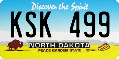 ND license plate KSK499