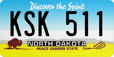 ND license plate KSK511