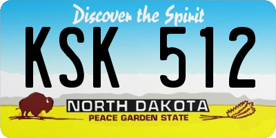 ND license plate KSK512