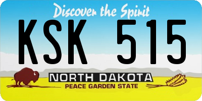 ND license plate KSK515