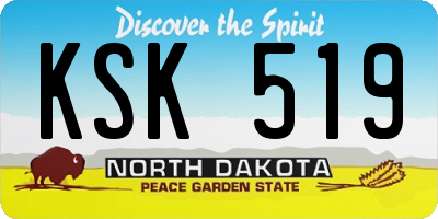 ND license plate KSK519