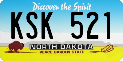 ND license plate KSK521