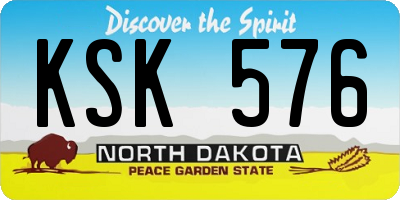 ND license plate KSK576