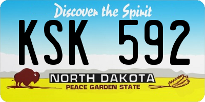 ND license plate KSK592