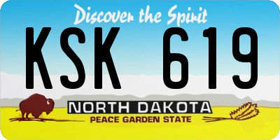 ND license plate KSK619