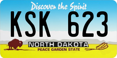 ND license plate KSK623