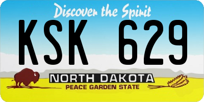 ND license plate KSK629