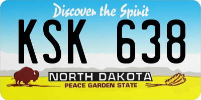 ND license plate KSK638