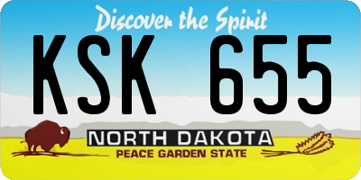 ND license plate KSK655