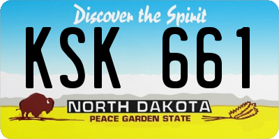 ND license plate KSK661