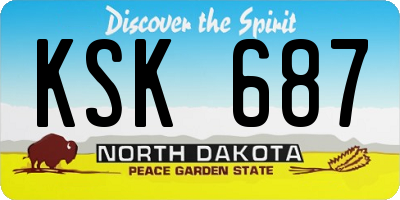 ND license plate KSK687