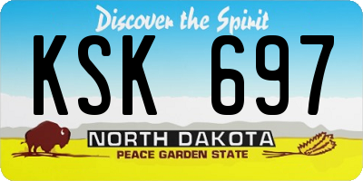 ND license plate KSK697