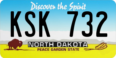 ND license plate KSK732