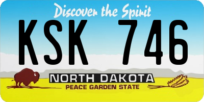 ND license plate KSK746