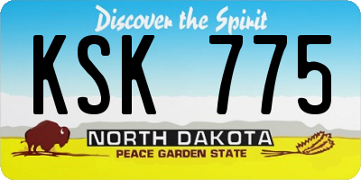 ND license plate KSK775