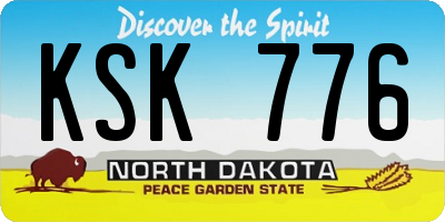 ND license plate KSK776