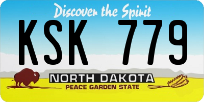 ND license plate KSK779